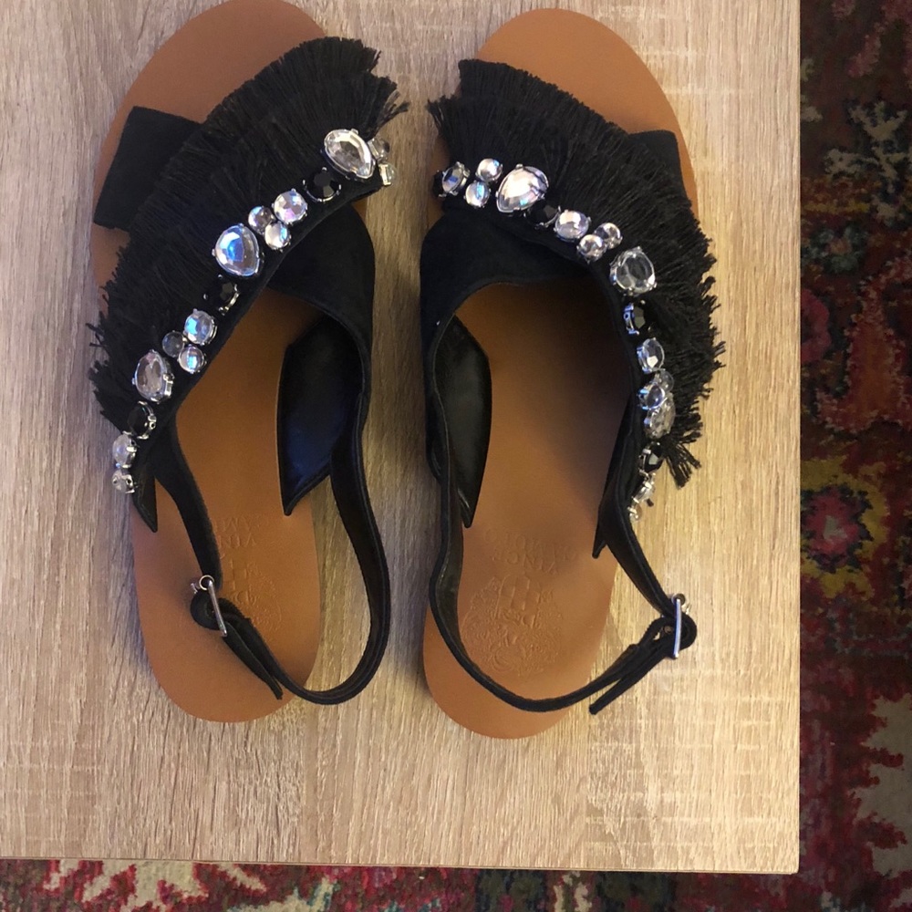 Vince Camuto Ampella Embellished Fringe Sandal